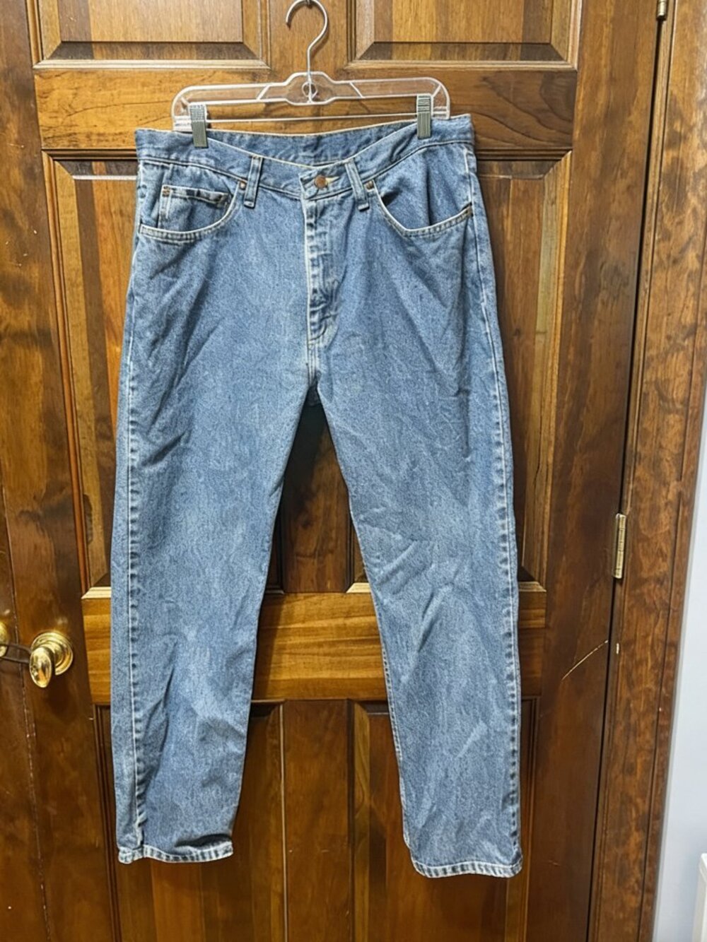 Wrangler Jeans Mens 36x29 Blue Medium Wash Straight Leg 5-Pocket Denim